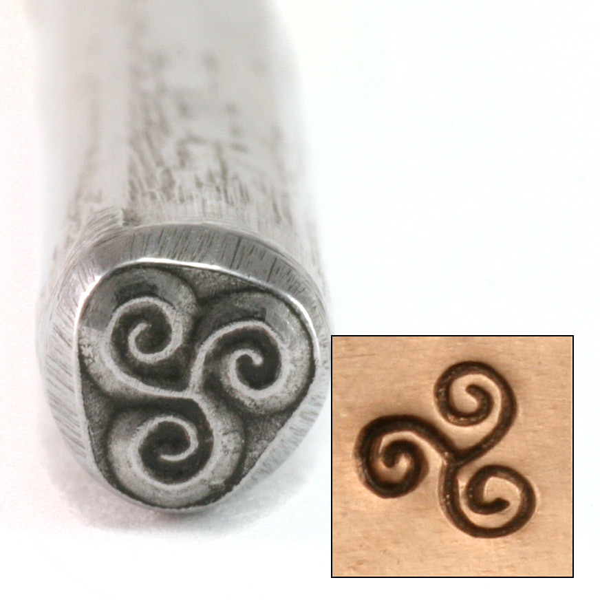Metal Stamping Tools Triple Spiral Wave Metal Design Stamp